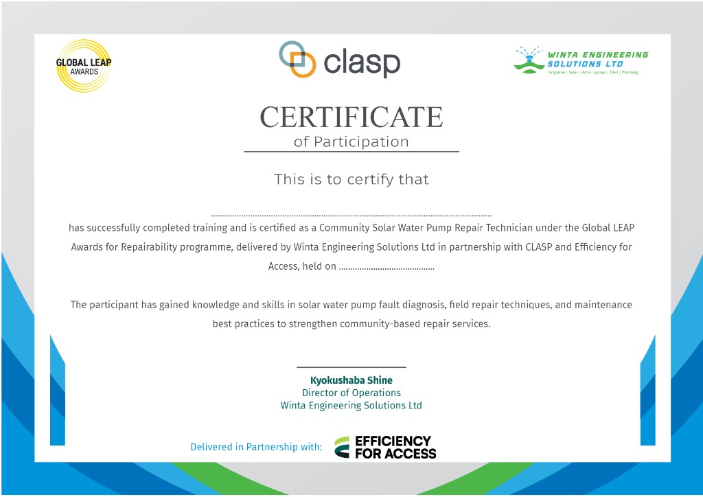 CLASP Certificate
